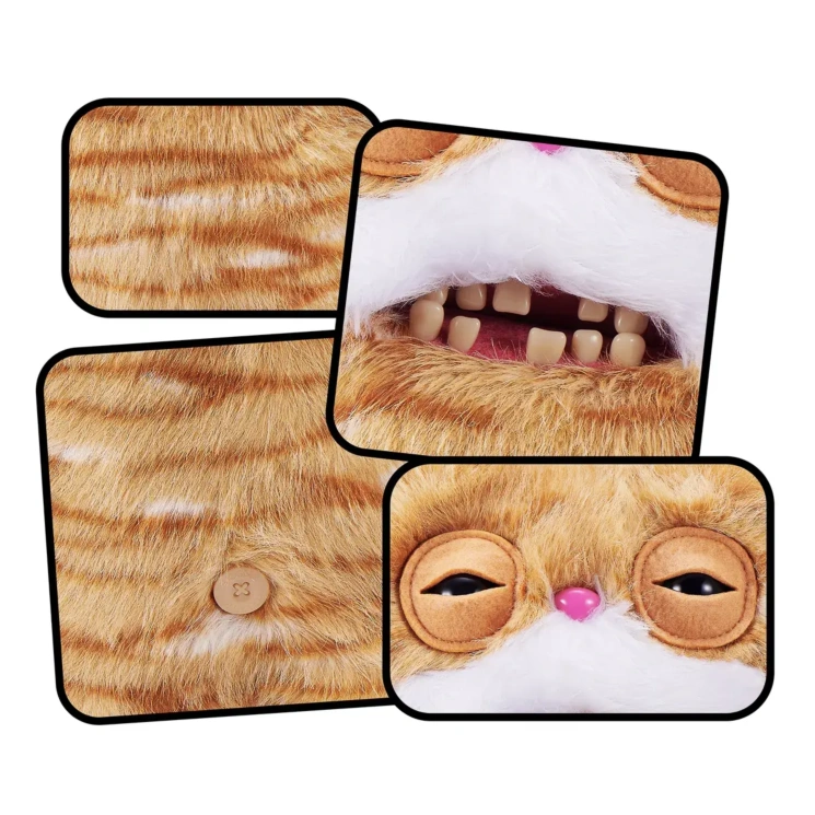 М’яка іграшка Fuggler Ginger Cat - alley cats рудий кіт з вусами Фаглер - Зображення 3